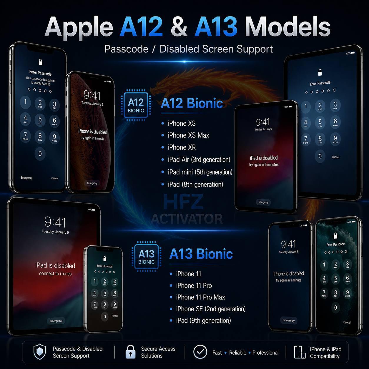 HFZ Ramdisk (Passcode Bypass + Owner Info) iPad (8th Gen)